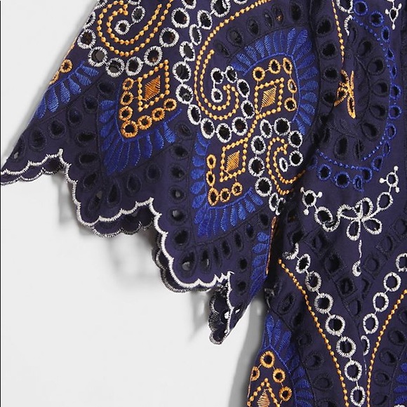 ✨ Anthropologie Nori Eyelet Tunic Dress Sz 8 - Picture 2 of 5